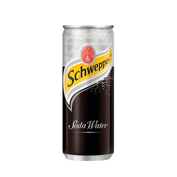 Schweppes Soda Water 330ml X24 per case